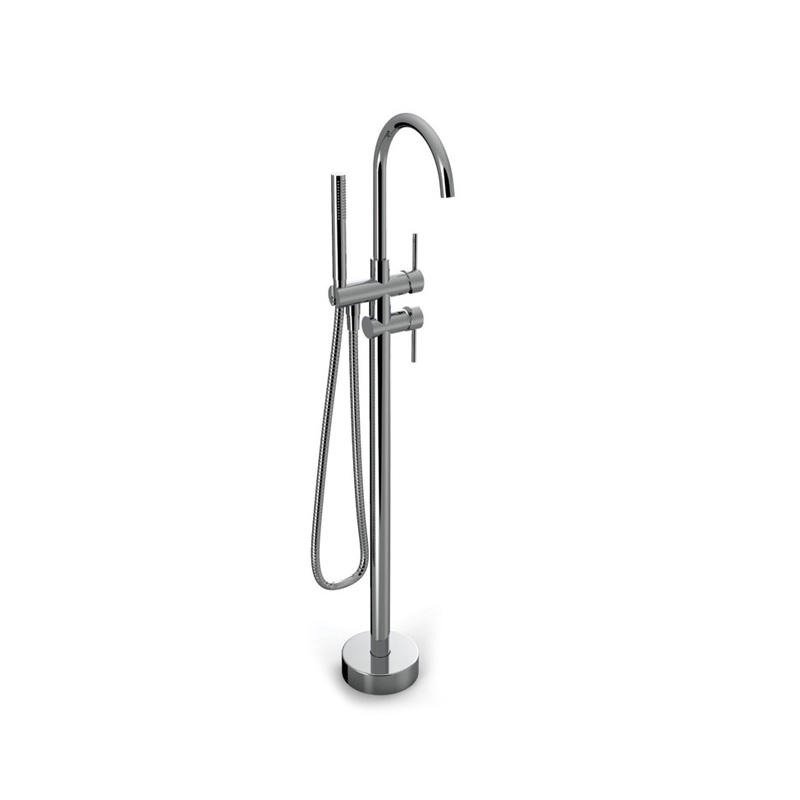 Высокая арка, с одной ручкой, напольный смеситель для ванны на ножках, латунный корпус, смеситель для ванны, высокое качество, низкая цена, смеситель для ванны F51