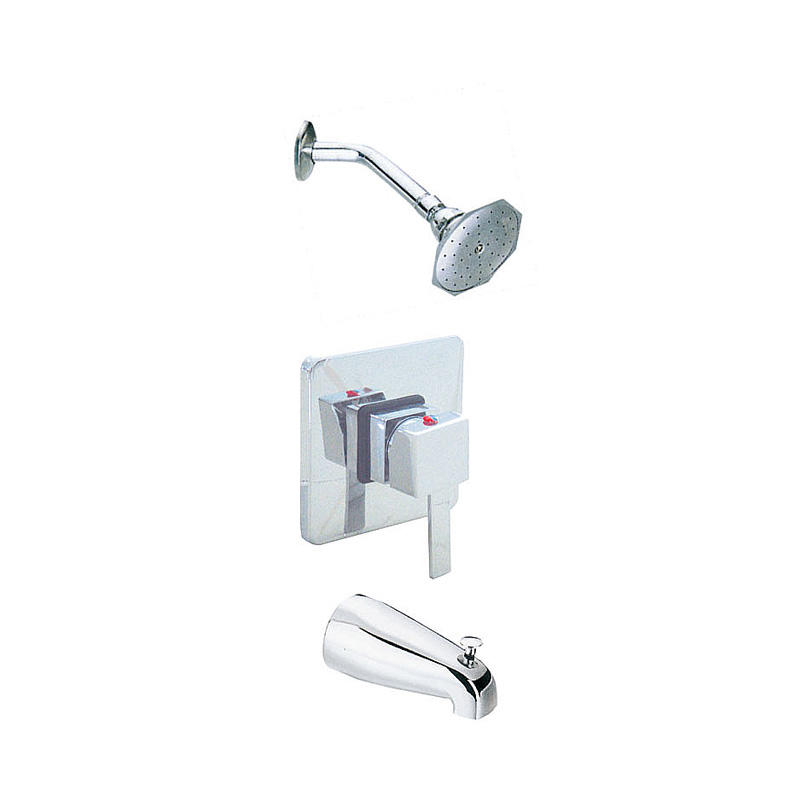 EAST-PLUMBING Высококачественный латунный смеситель для ванной комнаты с современным дизайном, хромированный полированный смеситель для душа с цинковой ручкой для душа F9616